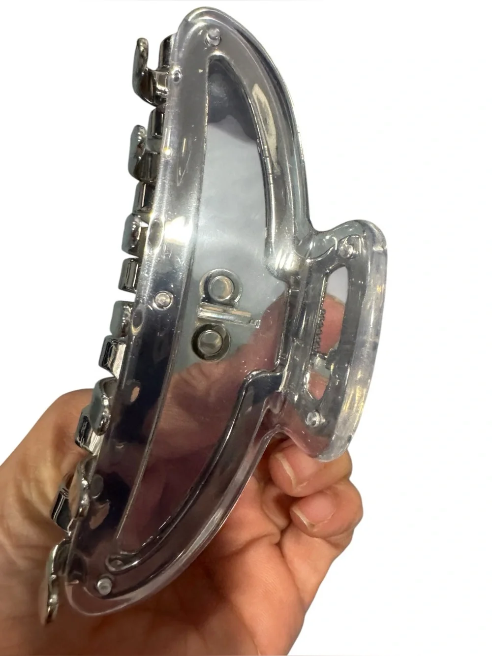 Alo Yoga Acrylic Illusion Claw Clip - Clear Acetate/Chrome
